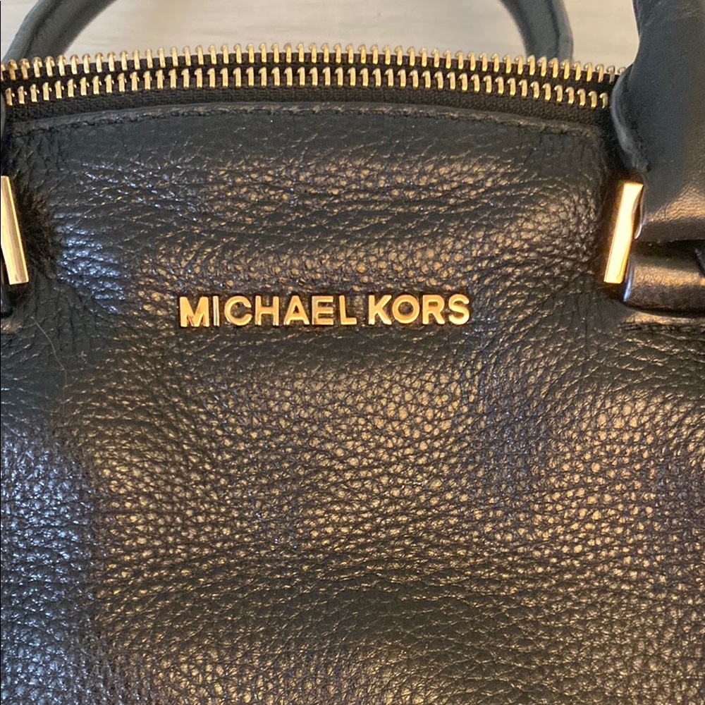 Michael Kors Black Leather Shoulder Bag